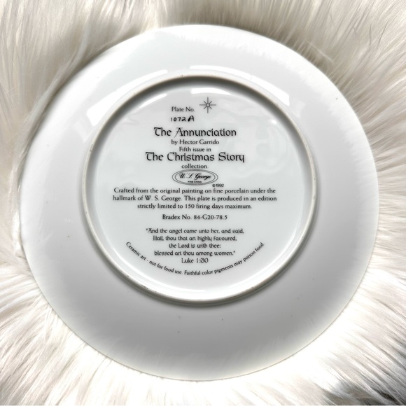 Plate #1072A The Annunciation Christmas Plate by Hector Garrido 1992 In Frame - Picture 3 of 13